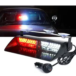 Luz led para para-brisa de carro, para produtos de carro, 16 led 48w, viper s2, caminhão, emergência, estroboscópio, luz de advertência, âmbar, vermelho, azul, led 12v