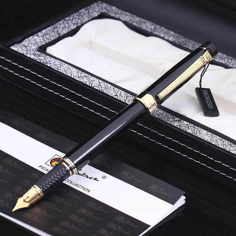 Picasso 917  Emotion of Rome Fountain Pen Ink Pens Black with Gold / Silver Clip Gift Box Optional Business Office Gift Set