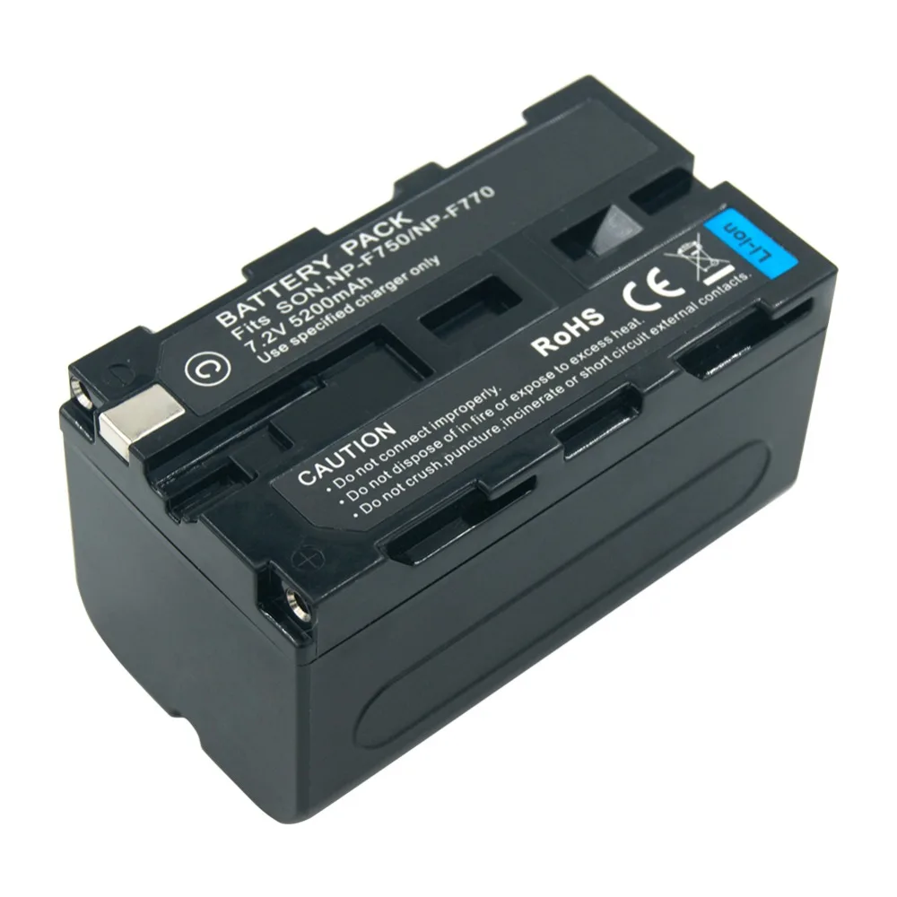 5200mAh NP-F750 np f750 NP-F770  Digital Camera Camcorder Batteria for Sony np f570 NP F770 F550 F530 Rechargeable Battery