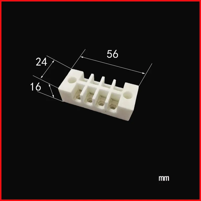 4 ceramic terminal block / high temperature insulated ceramic terminal /Long * wide * high=59*28*20