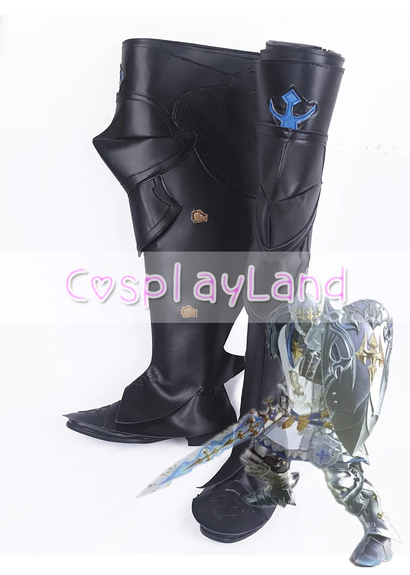 

Final Fantasy XIV A Realm Reborn FF14 Loyal Guardians Paladin Cosplay Boots for Adult Men Shoes Costume Accessories Custom Made