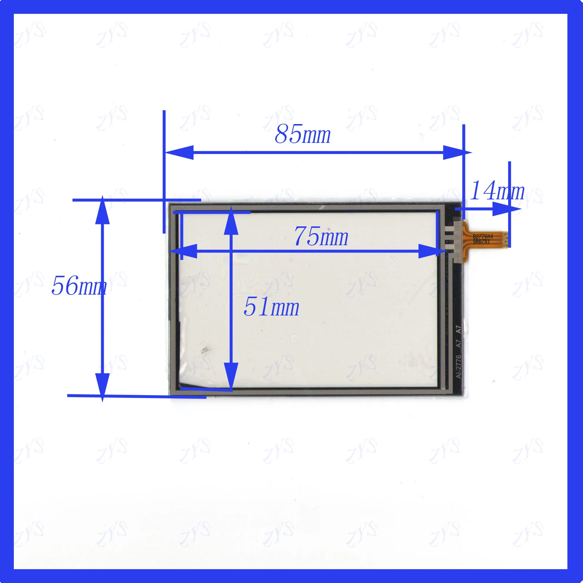 

wholesale 85*56MM this is compatible 3.5inch 4lines resistance screen Industrial use for car rideo