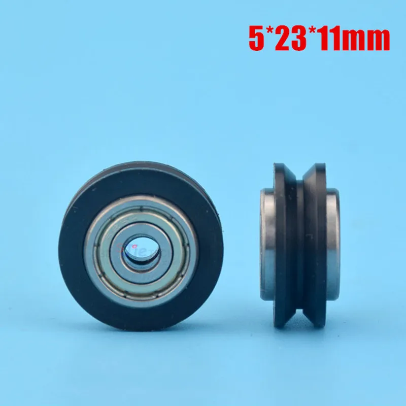 

5*23*11mm Double bearing V groove CNC 3D passive wheel printer accessories Openbuilds roller bearing pulley bearing POM