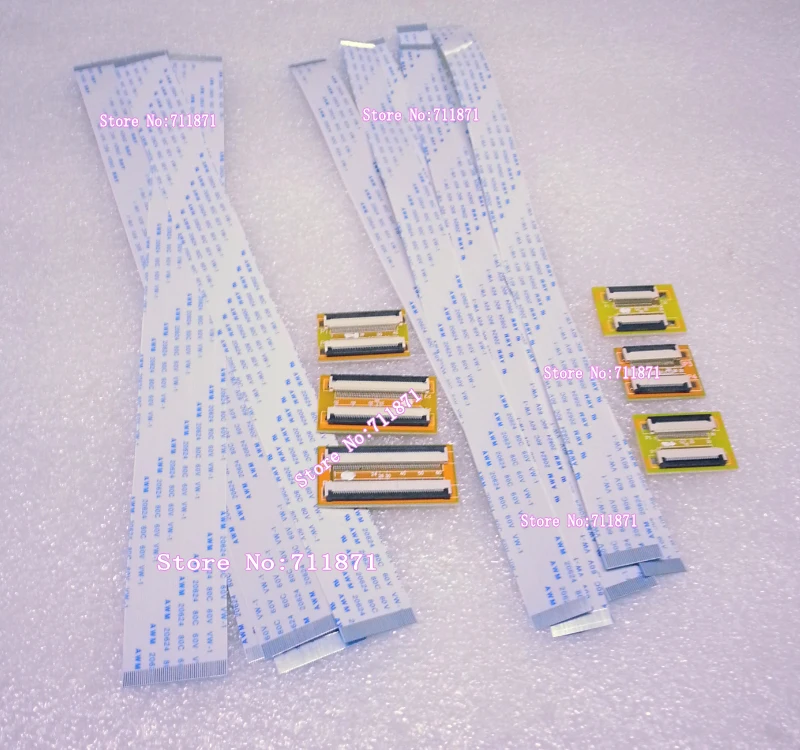 50 سنتيمتر TTL 24 26 30 40 50 60 دبوس FFC تمديد الحبل موصل 24P 26 30P 40 50 60Pin FFC TTL مرنة كابل مسطح تمديد محول