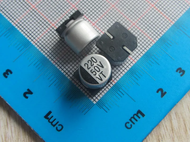 Free ship with track 50pcs/lot 220UF 50V SMD Aluminum Electrolytic Capacitor 50V 220UF 10*10.2MM electrolytic capacitor 220uf