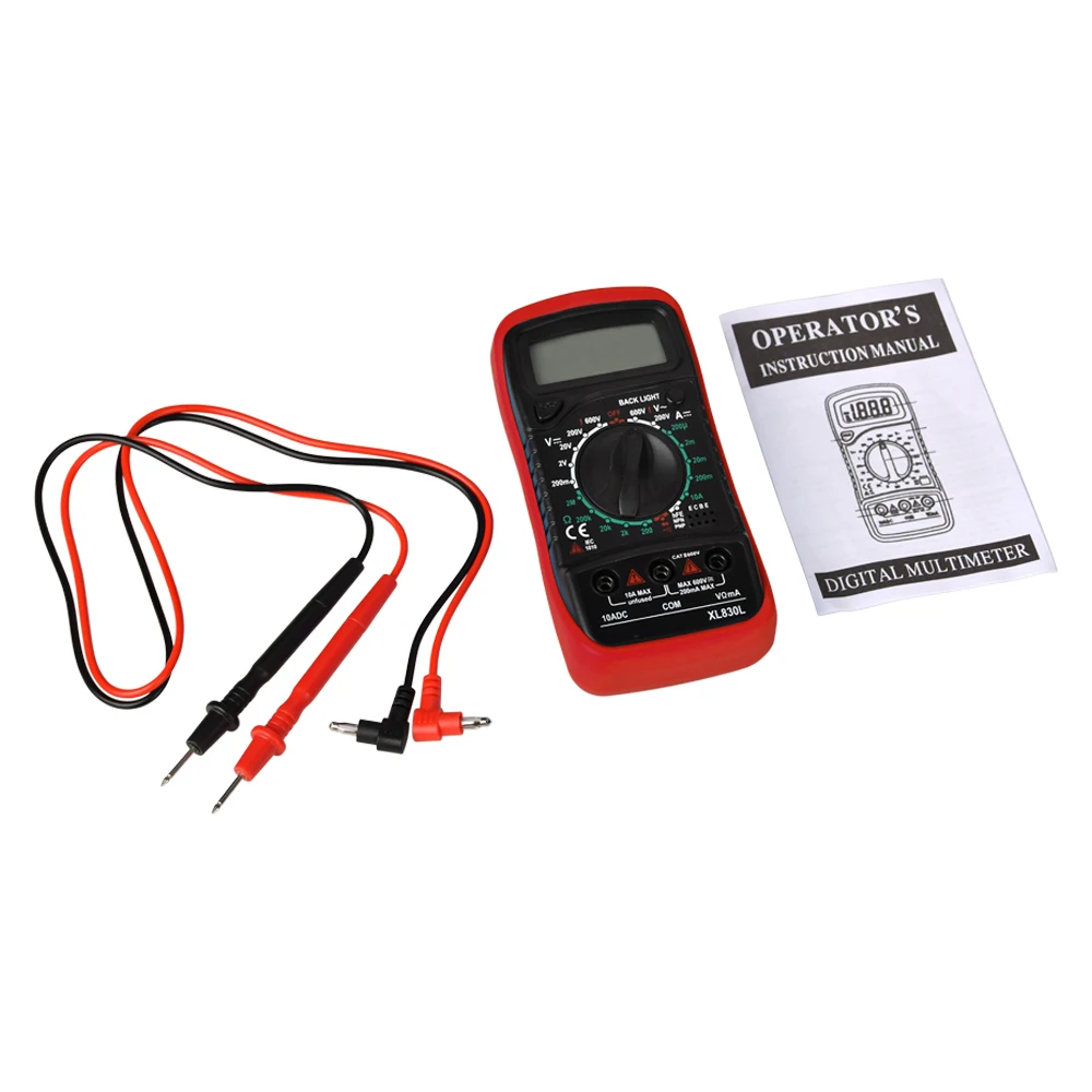 Mini Power Meter Test XL830L Digital LCD Multimeter Profissional Tester Electric Voltmeter Ammeter AC DC OHM Volt Tester pocket