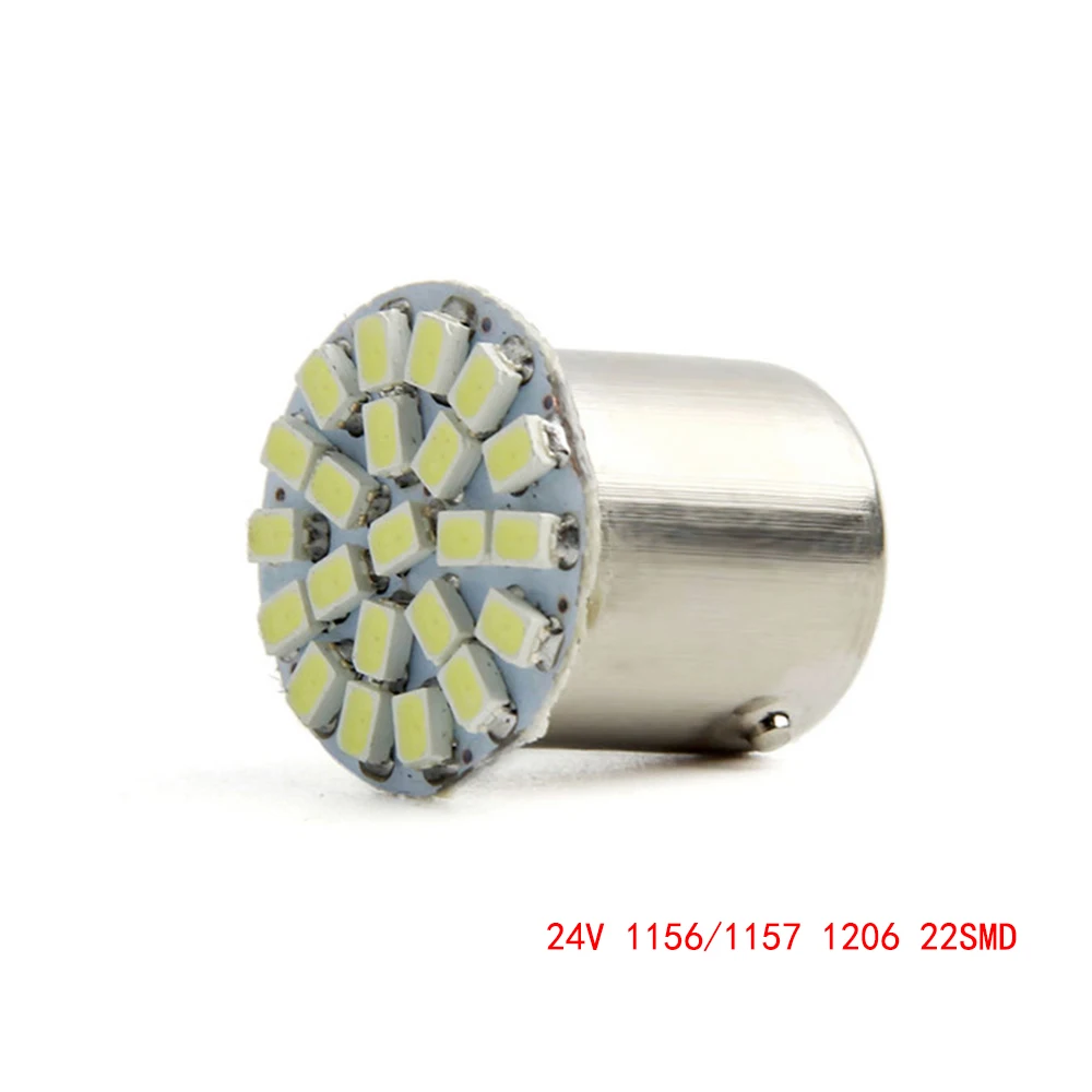 

YSY 50x Truck P21W 1156 BA15S 1157 BAY15D 22SMD 1206 Led 22SMD 3020 22LED turn signal reverse light White DC 24V