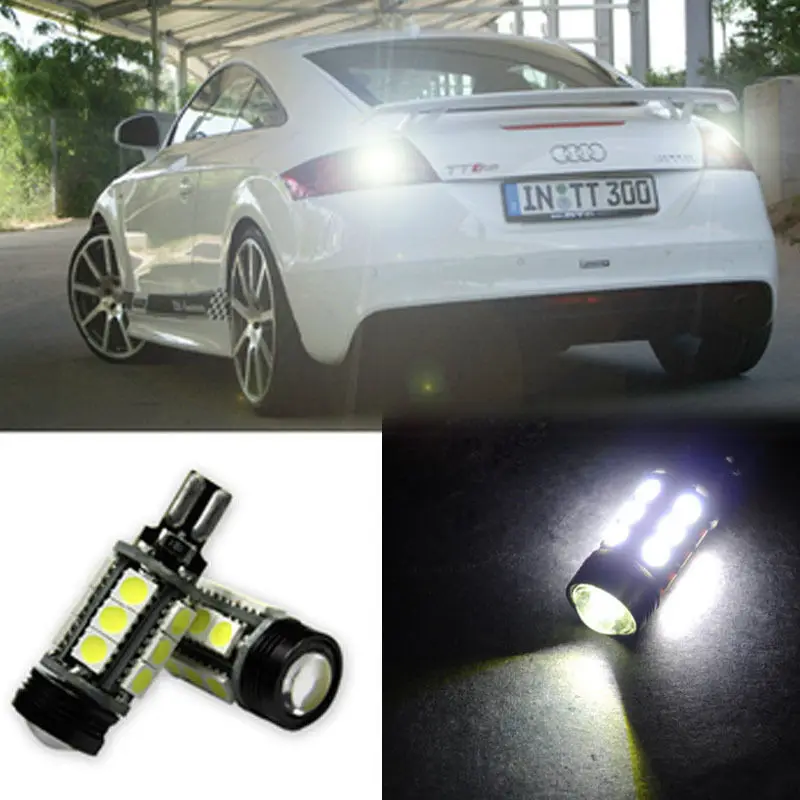 2-T15 912 921 W16W 15-SMD 5050 LED white Backup Lights 7W Reverse Bulbs