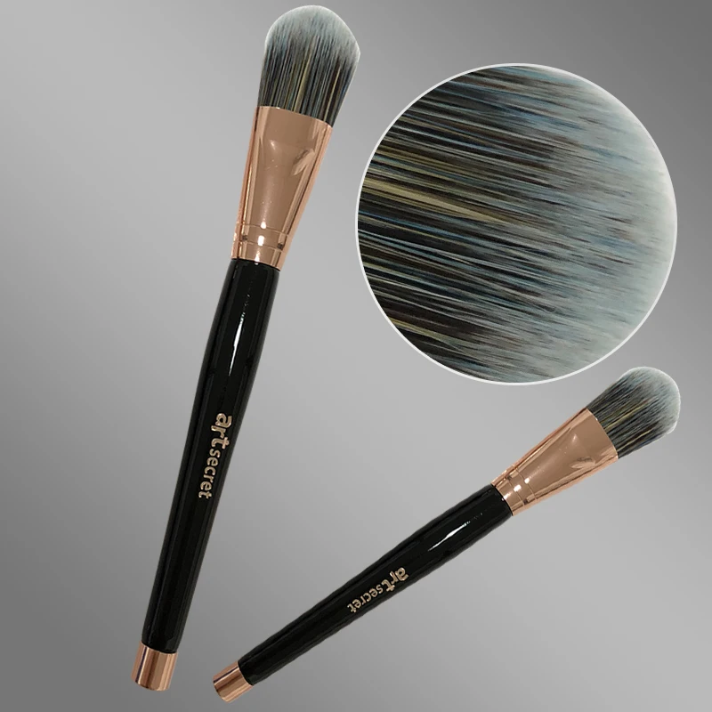 Artsecret Band 1PC Pro Foundation Brush Mask Brush Colorful Hair Rose Gold Ferrule Cosmetics Tool Makeup Brushes for Beauty