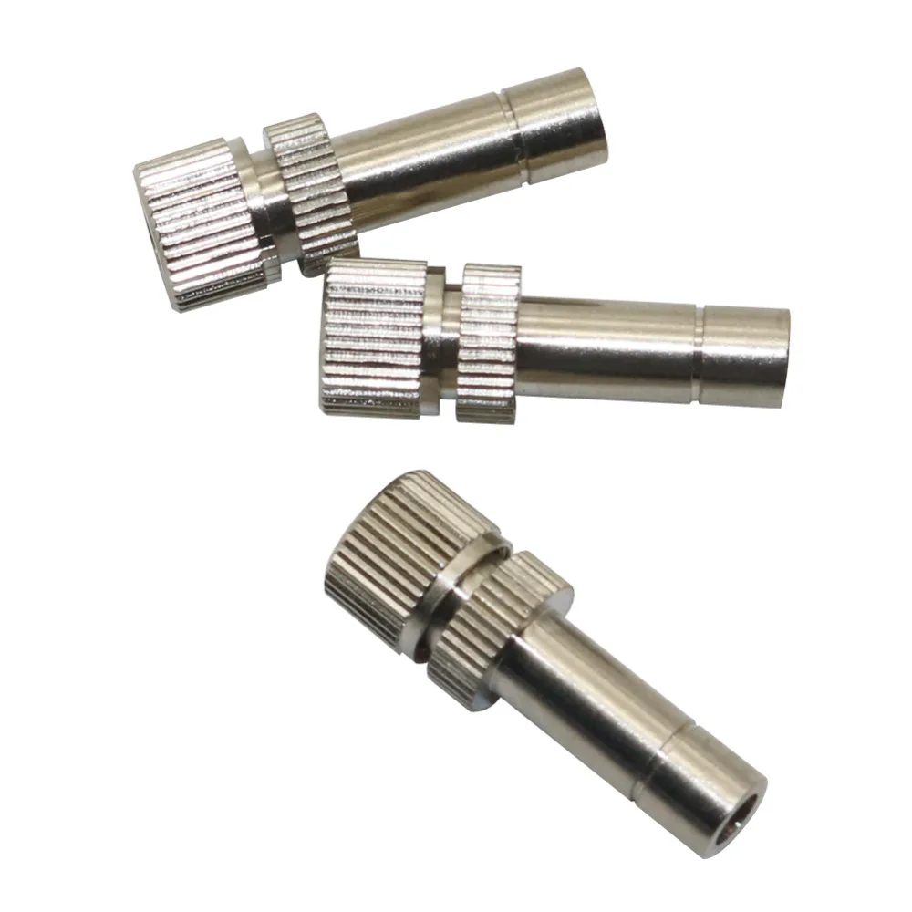 40Pcs 0.2-0.8mm Fog Misting Nozzle 6mm Slip-lock Nickel-plated Brass Sprayer Nozzles Garden Cooling Irrigation Humidify Tool