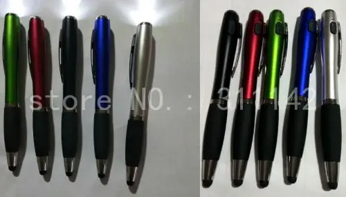 Promotion led light stylus ball pen touch screen LED ballpoint pen print custom logo