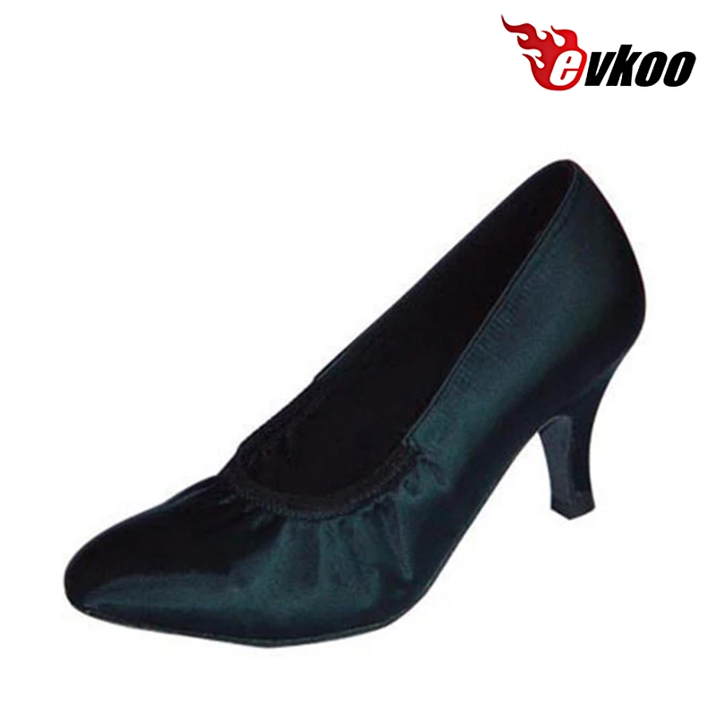 Evkoodance Comfortable Woman Dance Shoes Made By Satin Material Modern Ballroom Dance Shoes DIY 7cm Heel party dancing shoes