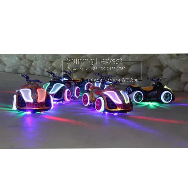 Children and Adults Amusement Park Fairground Moto Racing Game Machine  Kiddie Rides Playground Battery Bumper Cars