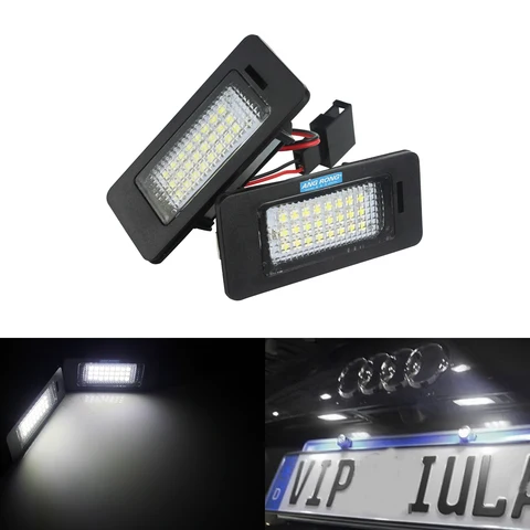 ANGRONG 2x светодиодные 24 SMD лампы освещения номерного знака без ошибок для Porsche Panamera 2010+ Seat Alhambra Ibiza/ST MKV