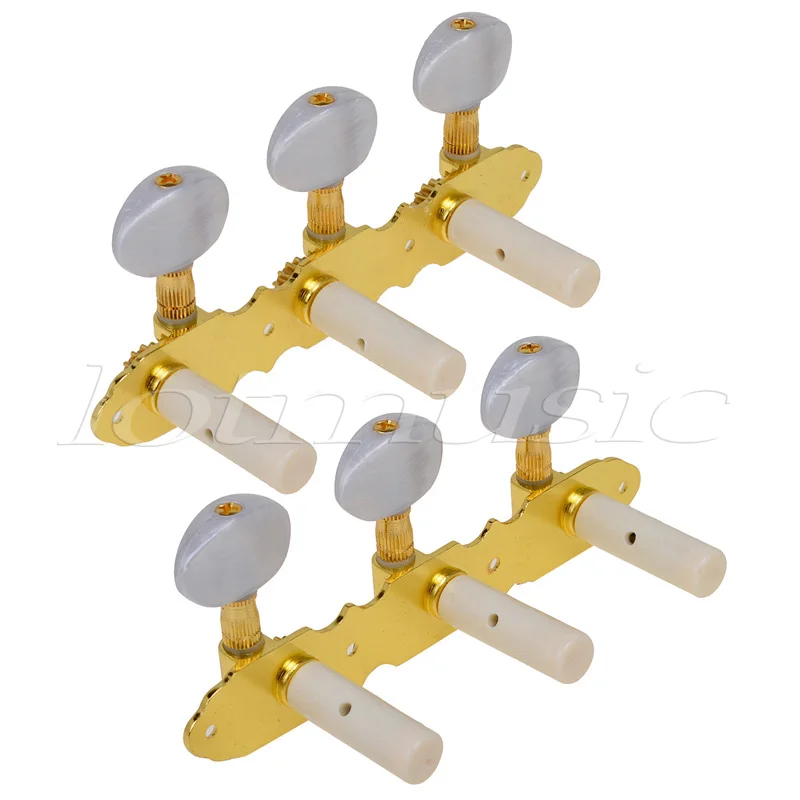 Guitar Tuning Pegs 3L3R White Pearloid Head Machine Heads Keys Tuners for Classical Guitar Parts Locking Tuners