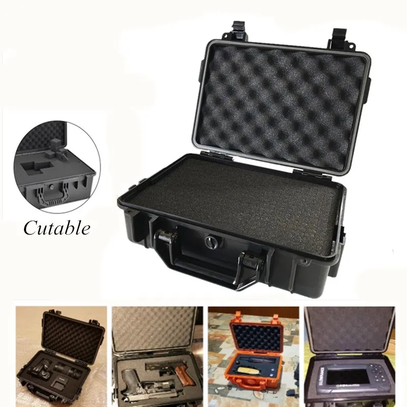 Shockproof Camera Safety Box ABS Sealed Waterproof Hard Boxes Equipment Case with Foam Vehicle Toolbox Impact Resistant Suitcase