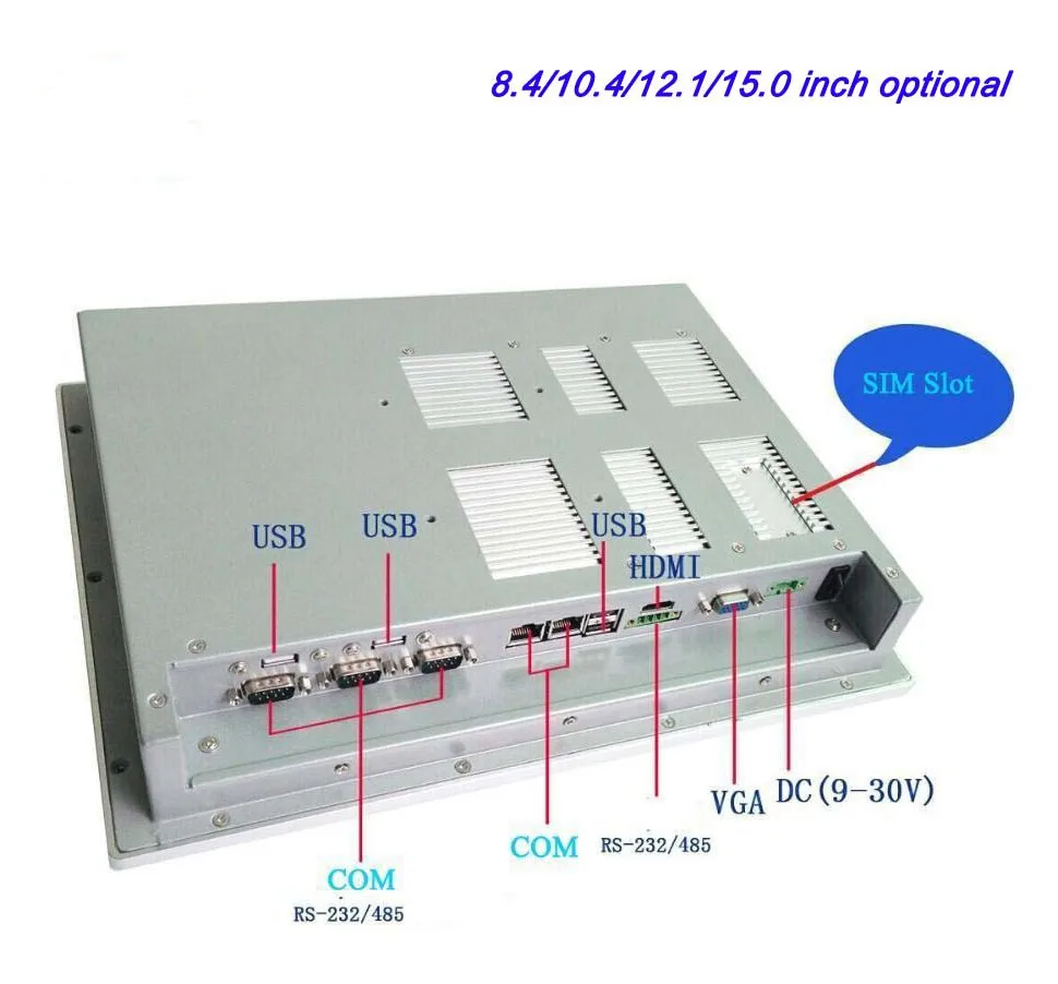 Imagem -03 - Promoção com Porta de Lan Rs232 Rs485 12 Polegadas Painel Industrial pc Tablet Robusto Computador com Tela Sensível ao Toque