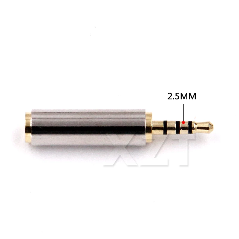 1pcs jack 2.5 Male 3.5 mm Female audio Stereo Video Adapter NEW Plug Converter Headphone HOT SALE Gold