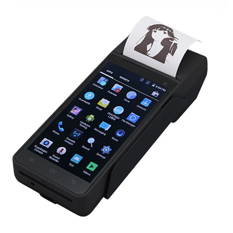 Imagem -03 - Polegada Tela de Toque Pos Terminal Portátil Robusto Nfc Leitor de Cartão Magnético Terminal de Pagamento Pos Android com Impressora 5