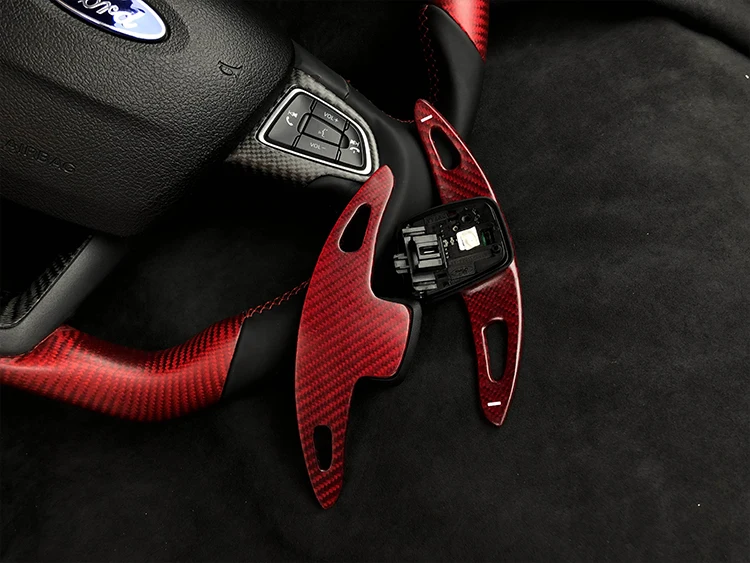 Fit for FORD focus kuga Ecosport 2015-2018  carbon fiber shift knob gear shift paddle lever gear head handball