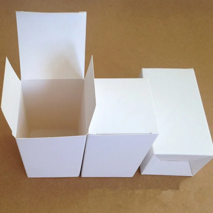 6*6*13CM White Kraft paper Boxes Cosmetic Gift Packing Box Essence Bottle Paper Boxes 100pcs\lot Free shipping