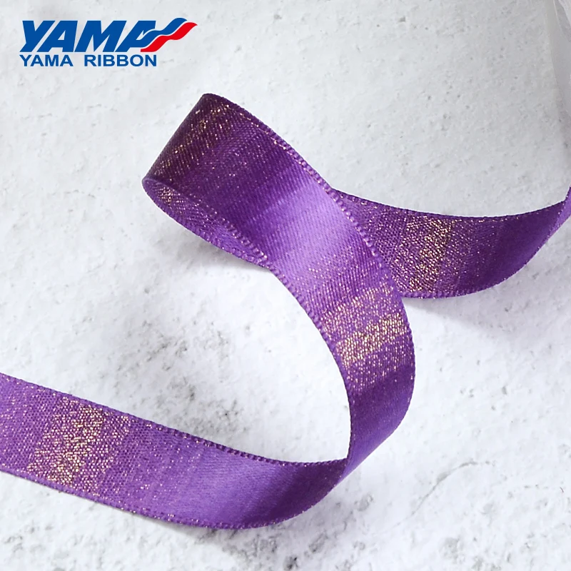 YAMA-Gradient Color Ribbon, Ombre, Gold, 9mm, 16mm, 25mm, 38mm, 100Yards per Roll, 3/8 \