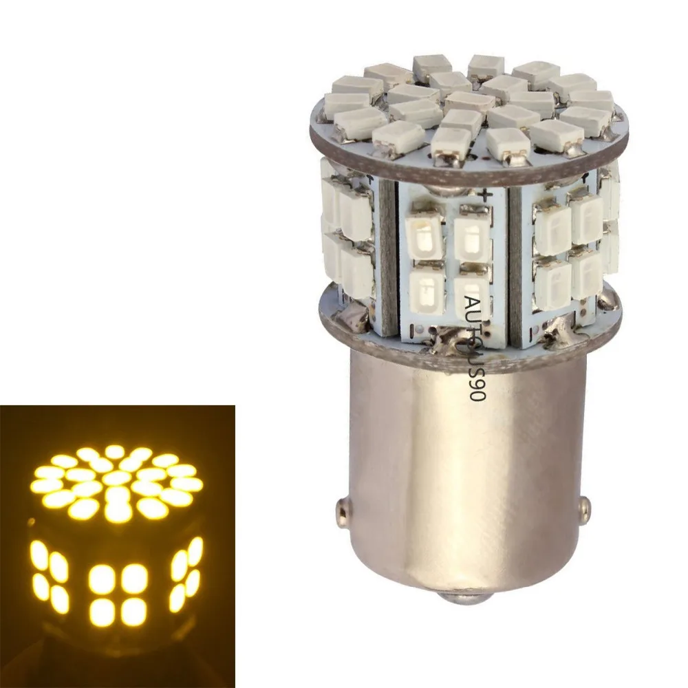 10Pieces/Lot Lampada Ba15s 50 Led 1 Polo Varias Cores 1156 P21w(Vermelho, amarelo, branco