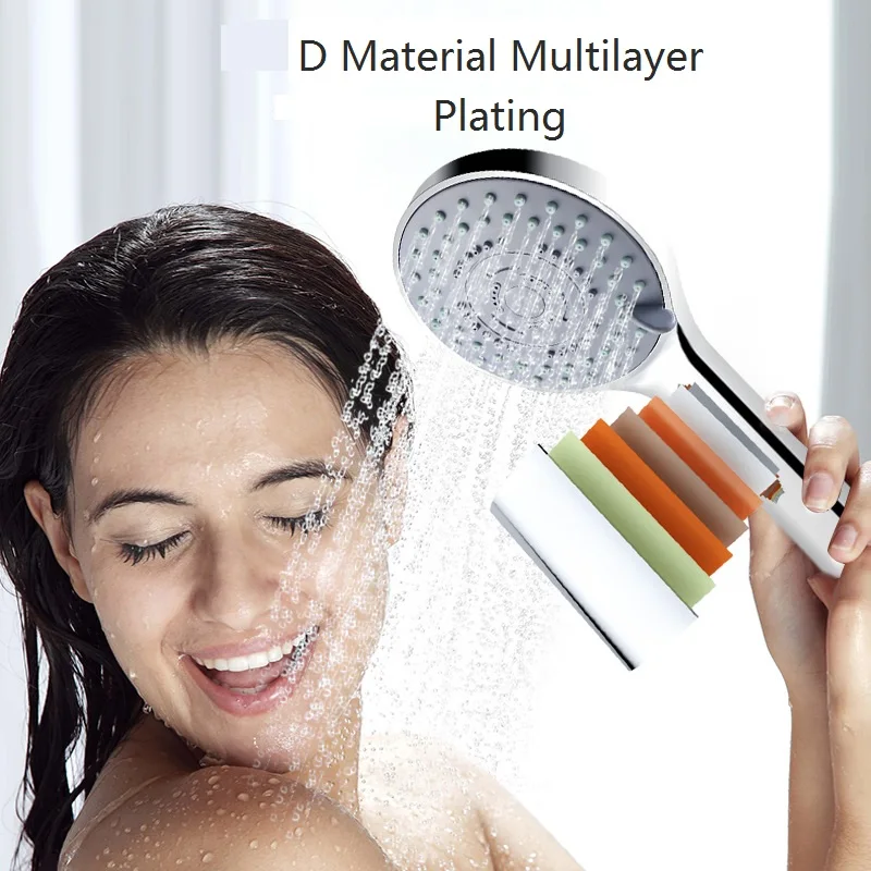 5Position Water Saving Shower Head Five Mode Showering Water Pressure Boost Shower Head Relax Shower Head High Pressure