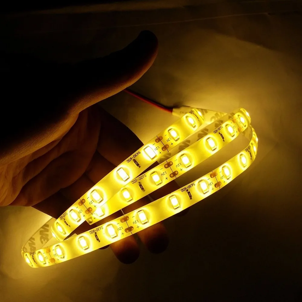 

1/5m led strip light 5630 smd fexbile tape 60leds non-waterproof ip20 or waterproof ip65 fita de white,warm white,blue,green,red