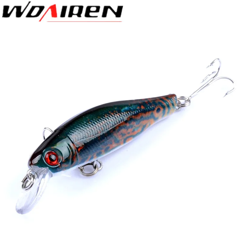 

1Pcs Minnow wobblers Fishing Lure 8.5cm 8.5g Artificiais Hard Bait with 2 Fishing Hooks iscas fishing tackle para pesca WD-381