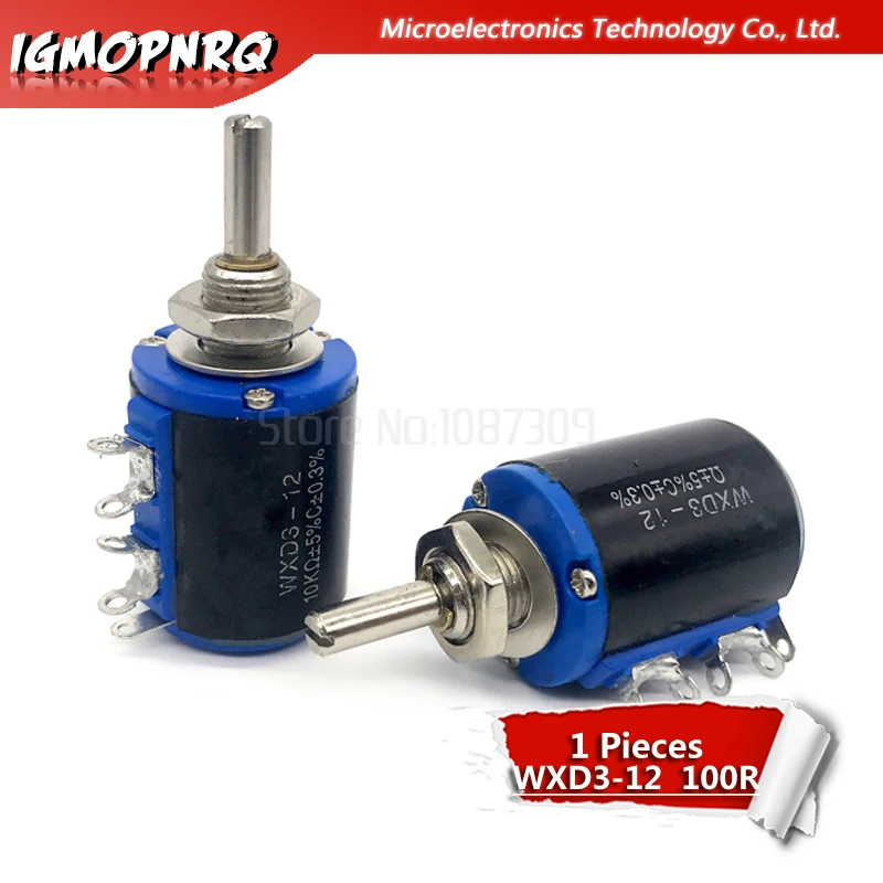 1pcs WXD3-12 1W 100 ohm 5 ring multi-circle precision wire-wound potentiometer  WXD3-12-1W