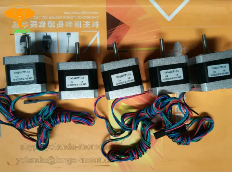 

[3-7days ship]EU Free Shipping Stepper Motor 5PCS Nema17 57oz.in 1m cable W Connector 3D Printer