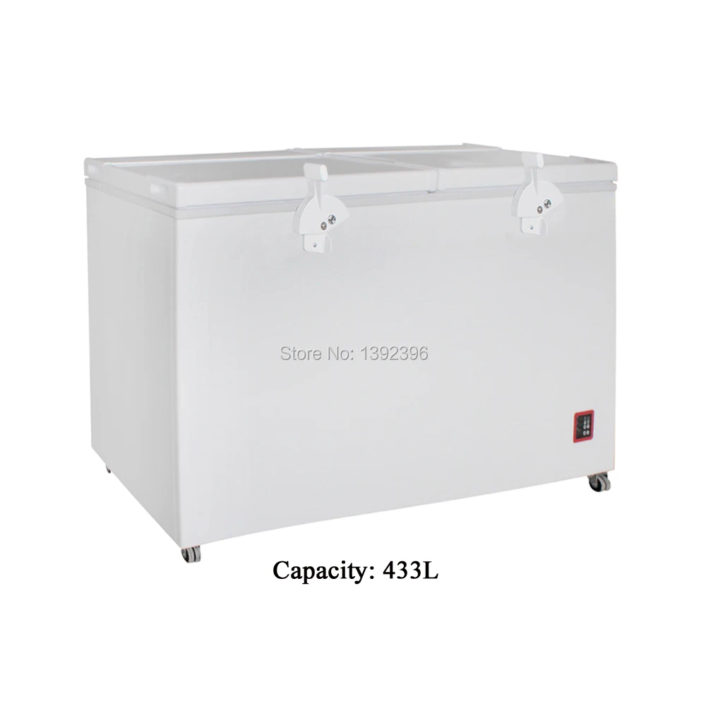 433L Solar Freezer Ultra Energy Efficient Solar Battery Powered Fridge Freezer Combined Refrigerator