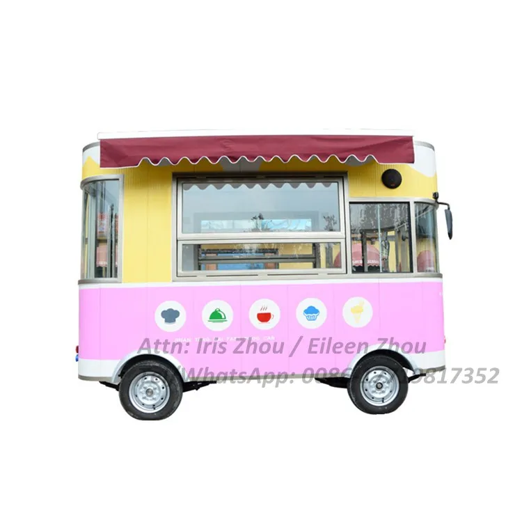 Tricycle Food Cart Bike Mini Bus Food Truck Mobile Bbq Food Cart Street Style Food Truck