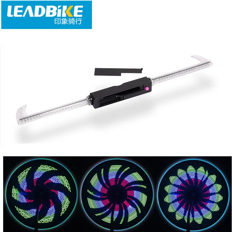 Leadbike Bicycle Wheel Lights 32 Patterns 36 LED Flash Valve Cap Cycling Light MTB Bike Spoke Tire Light Cool Shining Colorful