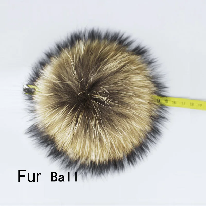 Children Winter Raccoon Fur Hats 100% Real Fur pompom Beanies Cap Natural Fur Hat for Kids 2018 Fashion Boy girl Skullies