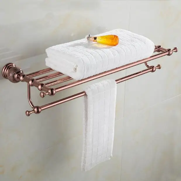 Tuqiu New brass and Jade Rose Gold Bathroom Accessories ,Paper Holder,Towel Bar,Soap basket,towel rack,hook bathroom Hardware