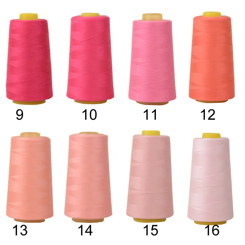 Durable Polyester Sewing Thread for Overlocking Machine, 3000 Yards Spools Cones, 40s/2, 70 Colors for Selection, 1 Roll