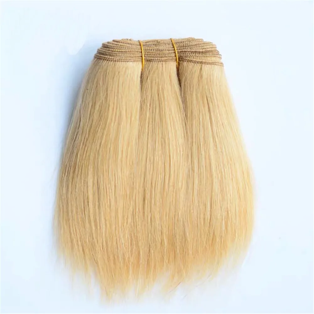 Wool Hair Extensions 18cm Khaki Pink Black Straight Wool Hair Pieces for All Dolls DIY Wigs Hair Wefts Doll Accessories