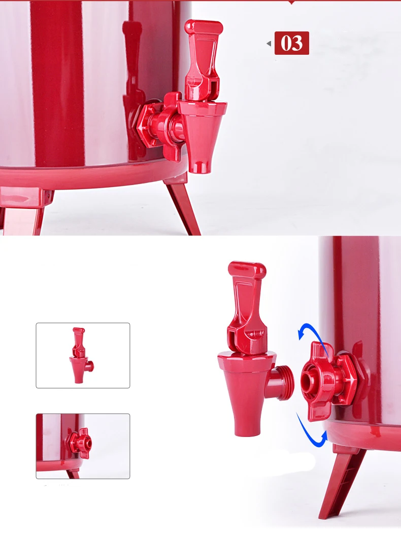 Thermos Secchio di Barili di Conservazione di Calore In Acciaio Inox per Uso Professionale per Acqua, Caffè, Tè Latte di Soia Bevande 9.5L