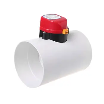 HVAC Plastic Motorized Air Valve, amortecedor elétrico, válvula de retenção solenóide do duto para ventilação de tubos, 220V, 12V, 24V