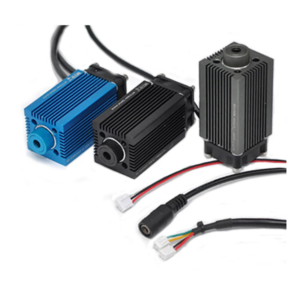 1W 12V Blue Point Laser Adjustable Focus Laser Module Transmitter Laser Printing Engraving