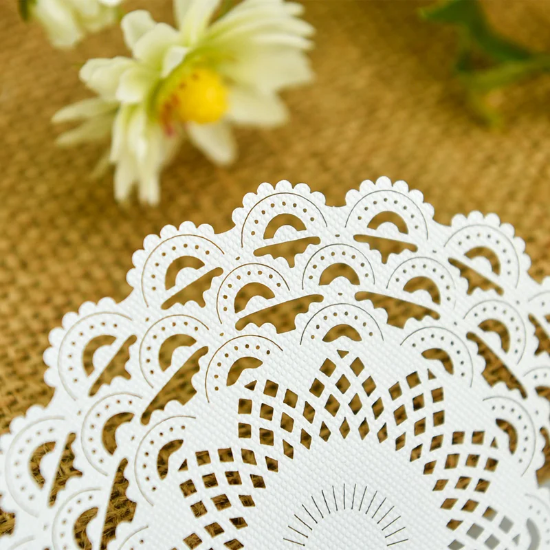 KSCRAFT White Lace Paper Doilies/Placemats for Wedding Party Decoration Supplies Scrapbooking Paper Crafts
