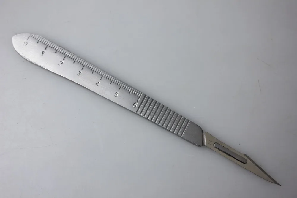 

Korea Operating blade double eyelid plastic No. 11 super sharp blade Medical blade No. 3 with scaling handle with ruler