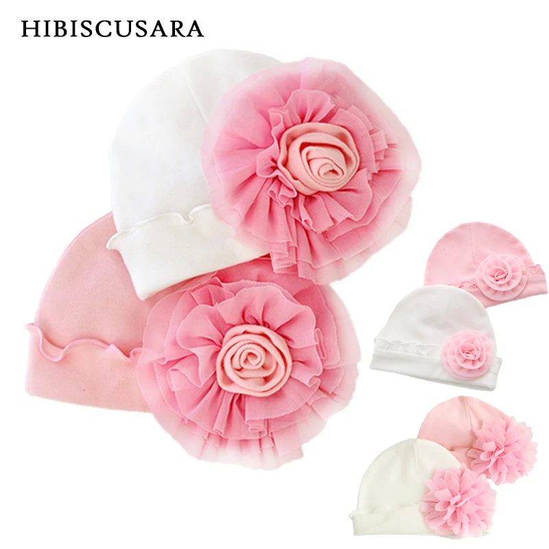 

Newborn Baby Girls Flower Hat Infant Soft Cotton Beanie Hat Toddler Bebe Infantil Caps Photography Props Spring Autumn