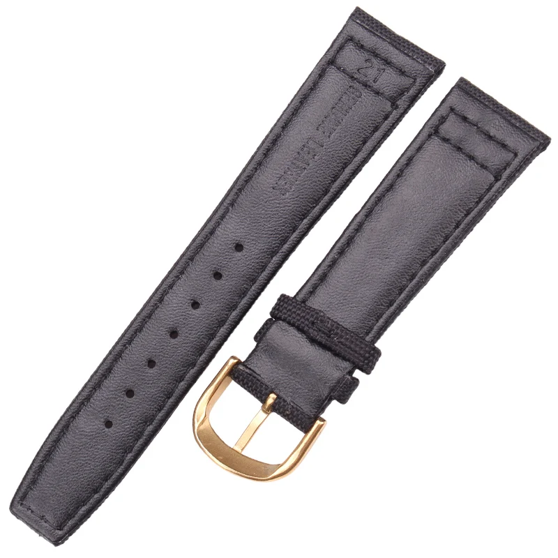 HENGRC Brand Strap Canvas Nylon Watchbands 20mm 21mm 22mm Black Green High Qualiyt Watch Band Bracelet With Pin Buckle