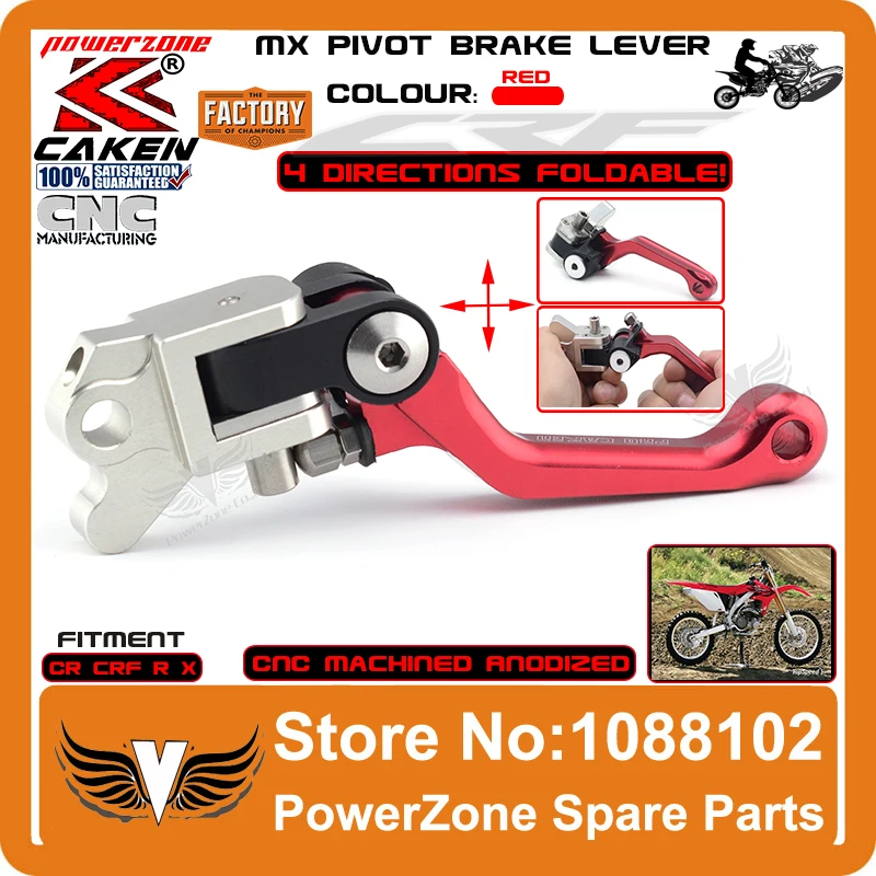 MX Povit Brake Lever 4 Direction Foldable Fit CR80 85 CRF125F 150R CR125 250 CRF230 CRF250R 250X CRF450R 450X Free Shipping