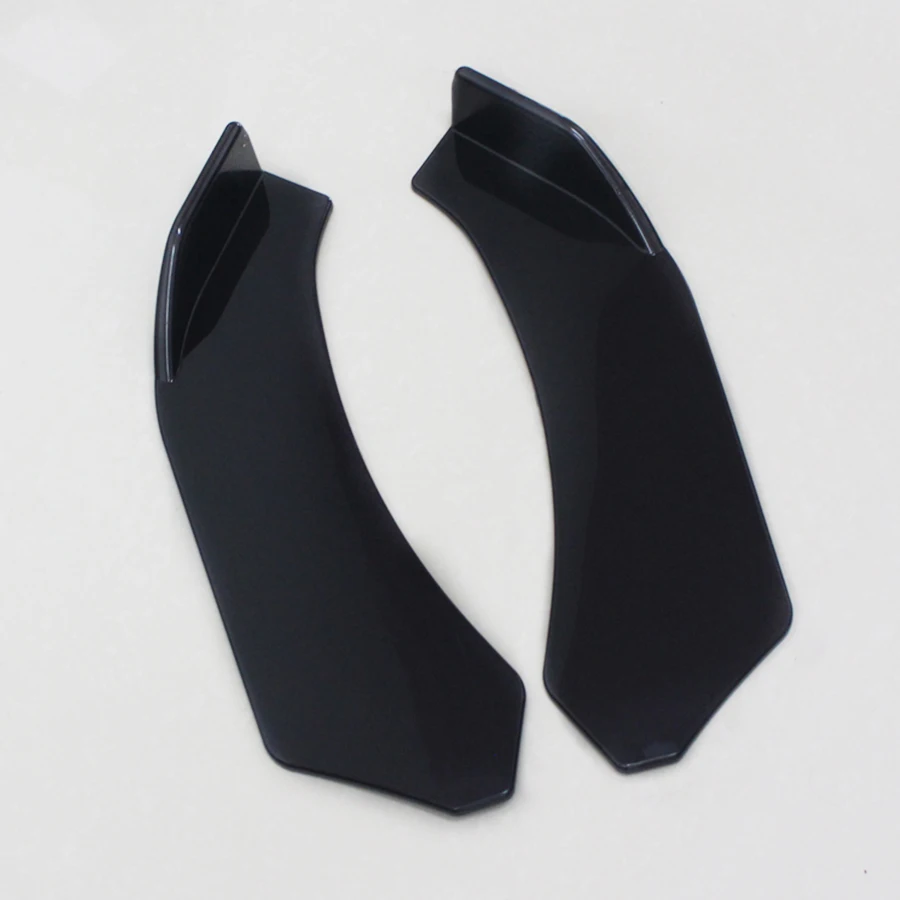 2pcs Black Car Front Bumper Diffuser Bumper Canard Lip Body Shovels Splitter Lip Body Protector Kit