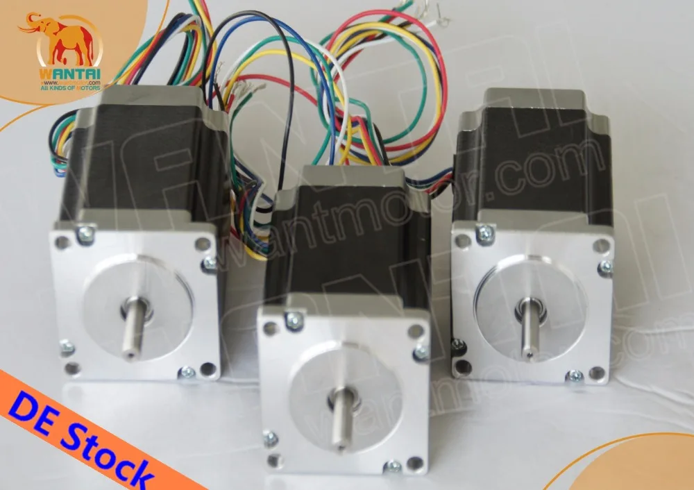 

Wantai 3PCS Nema23 Stepper Motor 57BYGH420 2.0A 185oz-in 56mmreprapFoam CNC Milling Machine Metal