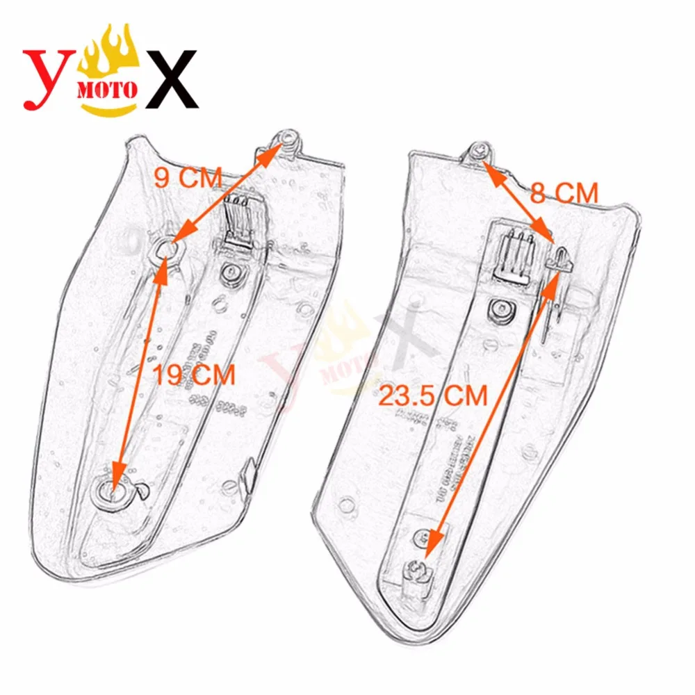 Motorcycle Cruiser Left & Right Pair Battery Covers Guard Side Frame Panel Protector For Honda CMX250C CMX 250C CA250 1996-2002